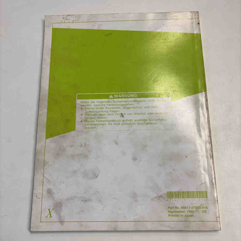 SUZUKI RM 250 1999 99011-37E53-01K Motorrad-Handbuch gebraucht