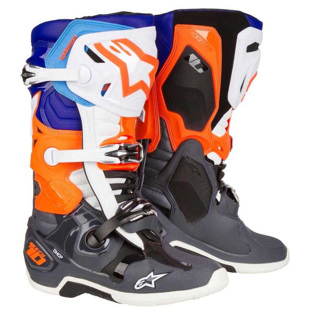 ALPINESTARS Tech 10 Motocross Stiefel grau orange blau