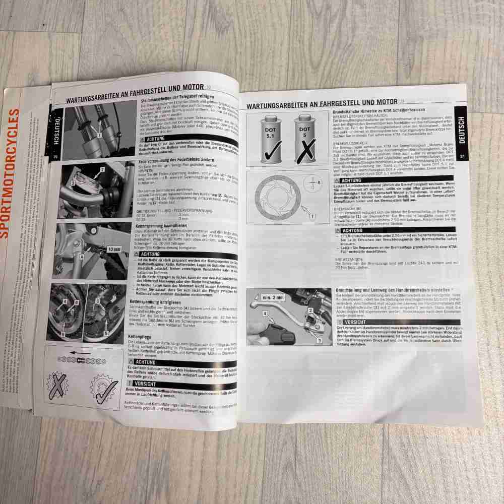 KTM 50 SX Junior/50 SX 3.211.141DE Motorrad-Handbuch gebraucht