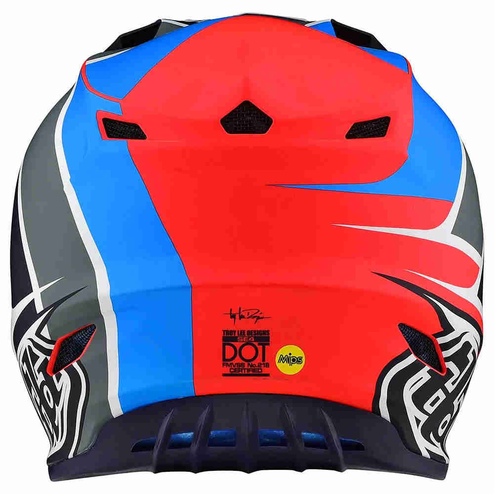 TROY LEE DESIGNS SE4 Beta Motocross Helm orange blau