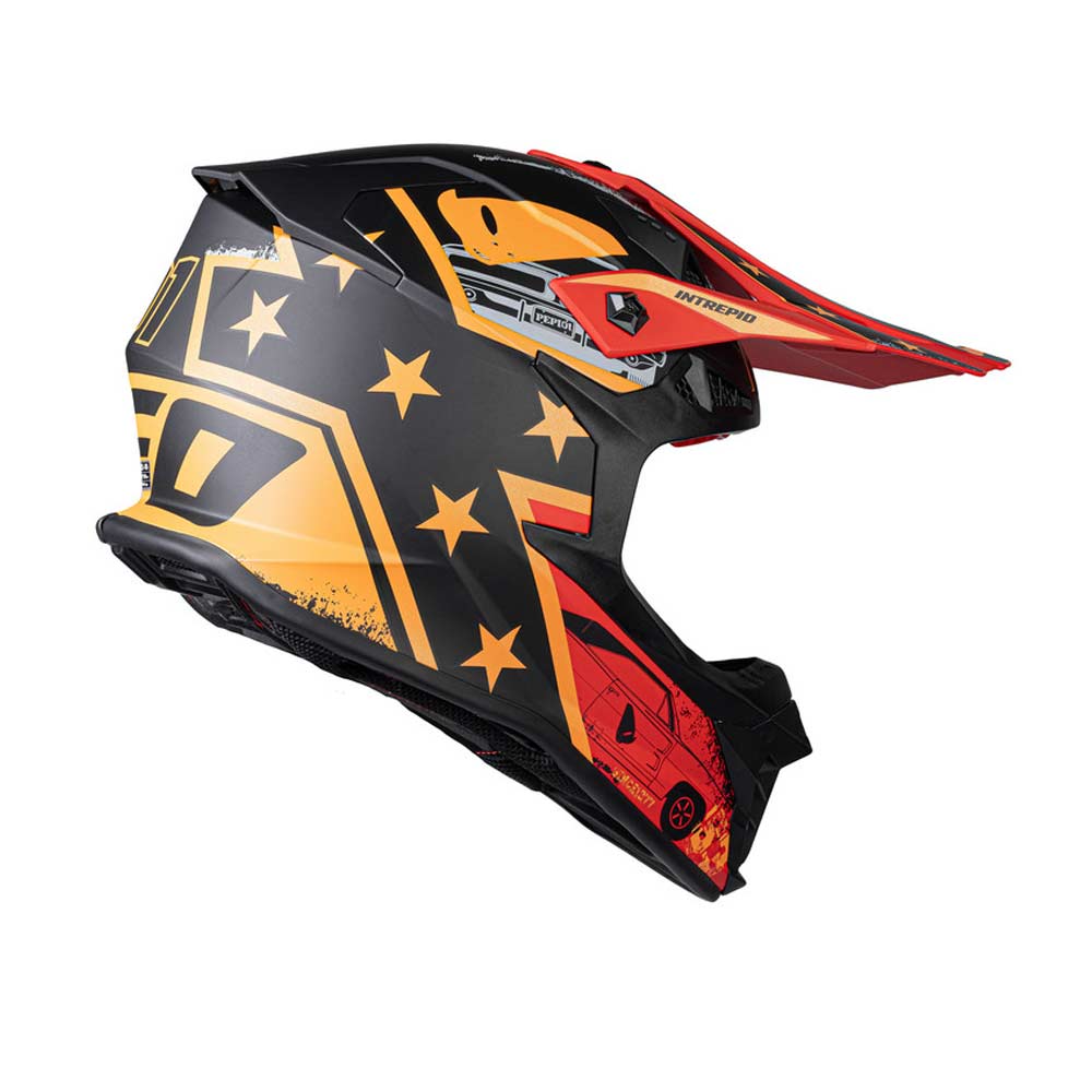 UFO Intrepid Motocross Helm schwarz rot orange