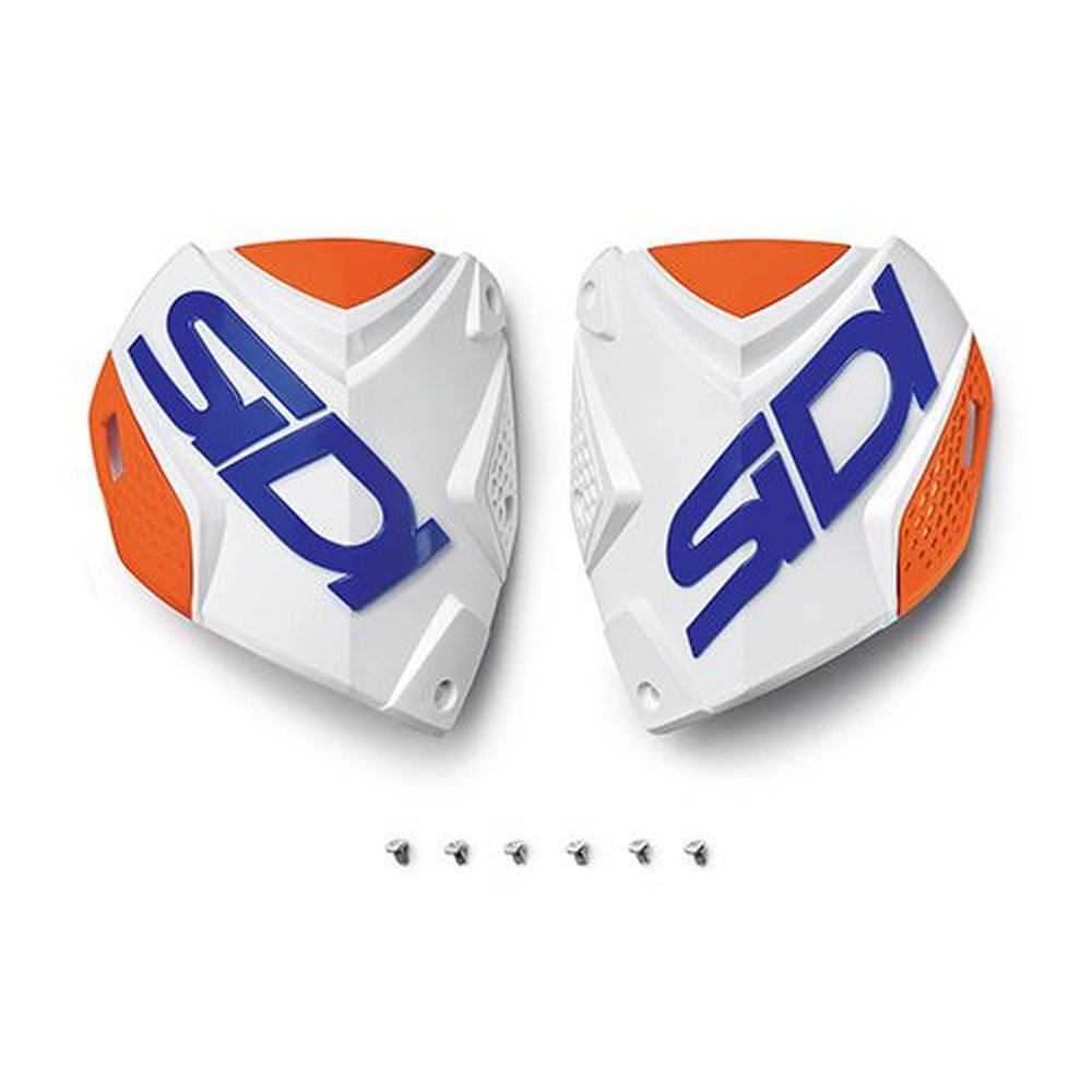 SIDI Crossfire 2 Motocross Stiefel Schienbeinplatte weiss orange blau