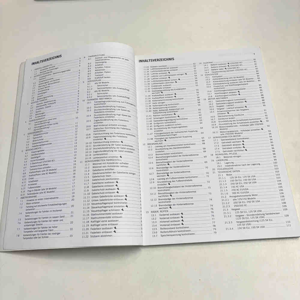 KTM 125/150/250/300 SX/XC 2012 3211714de Motorrad-Handbuch gebraucht