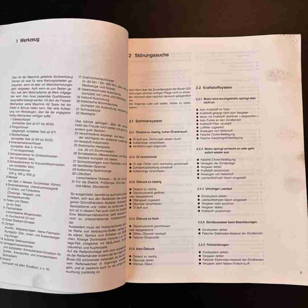 BMW R 80/100 GS ab 1988 Reparaturanleitung Fahrer Handbuch Band 5103 gebraucht