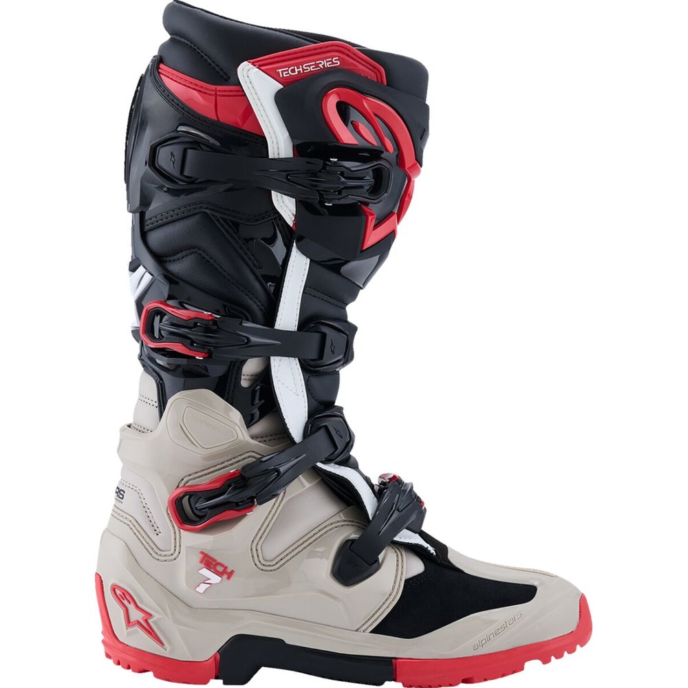 ALPINESTARS Tech 7 Motocross Stiefel Enduro schwarz/hell grau/hell rot