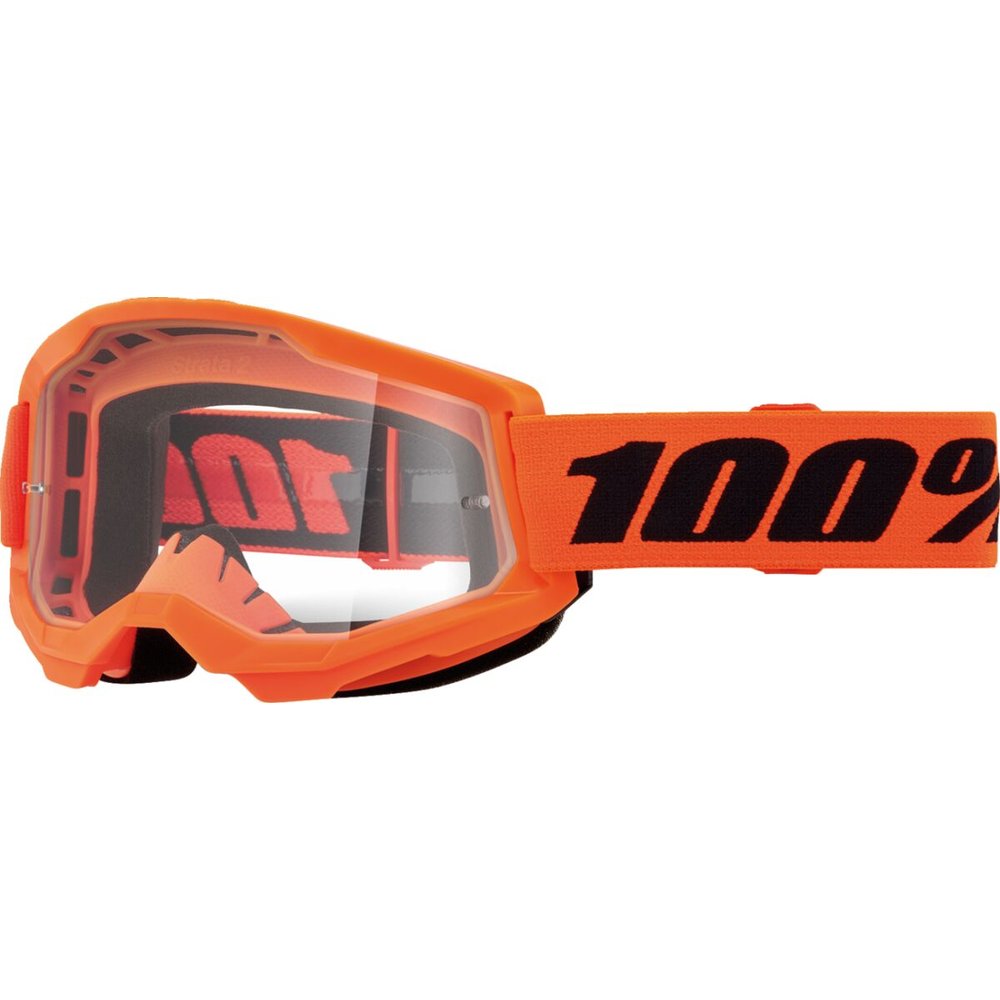 100% Strata 2 neon orange Kinder Brille klar