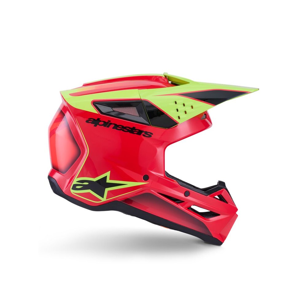 ALPINESTARS Supertech M3 Fray Motocross Helm rot/gelb/schwarz ALPINESTARS Supertech M3 Fray Motocross Helm rot/gelb/schwarz