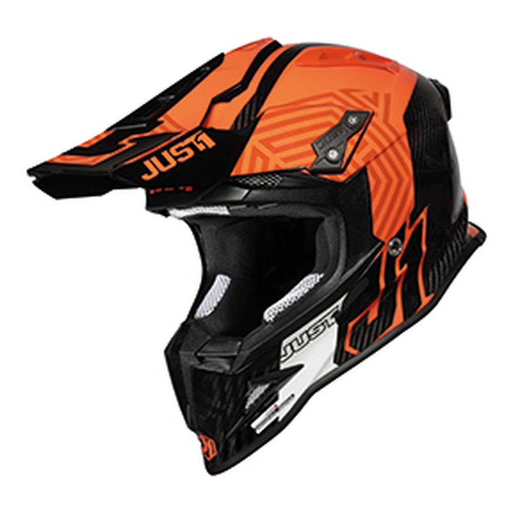 JUST1 J12 Pro Motocross Helm Syncro orange carbon