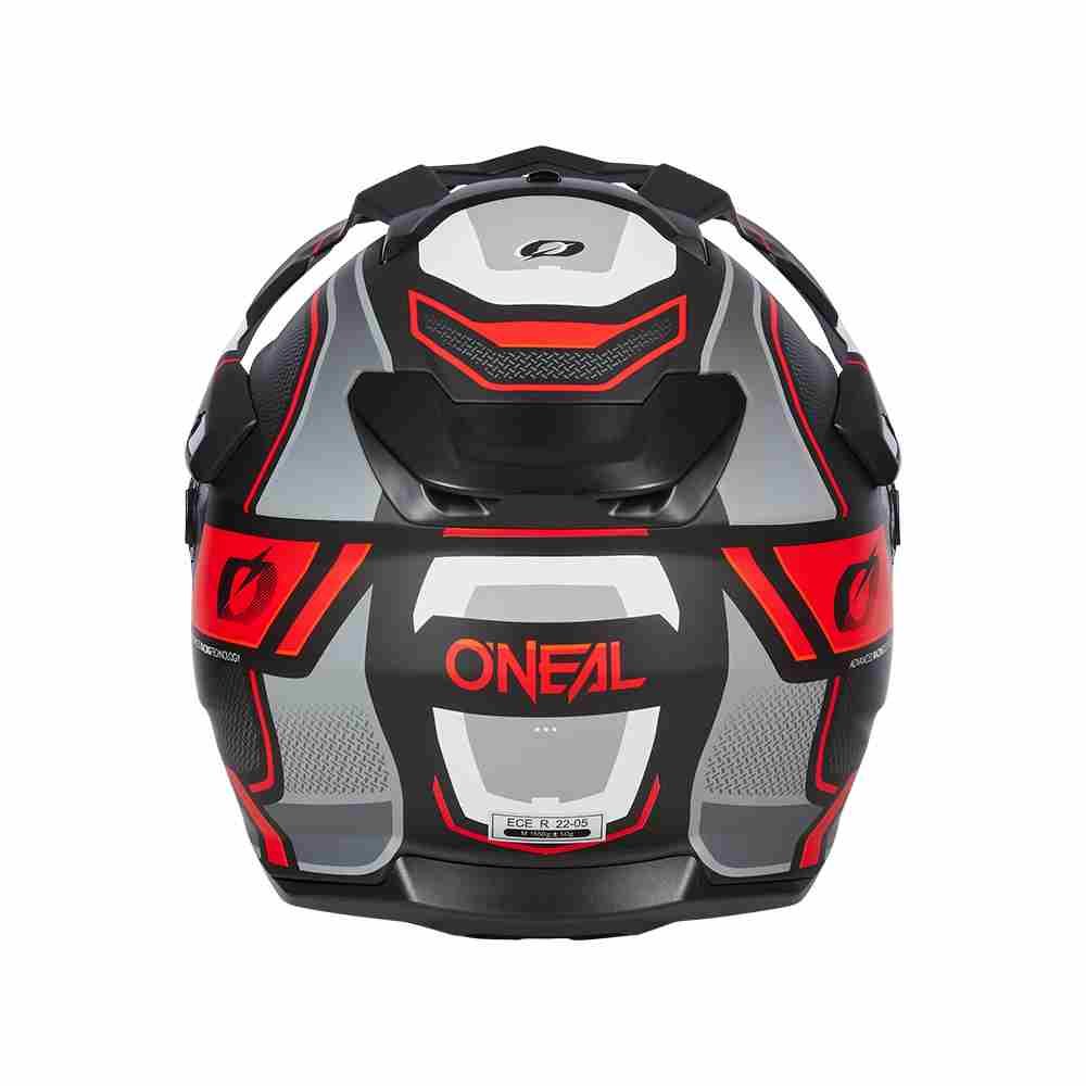 ONEAL D-SRS Square Enduro Motorrad Helm schwarz grau rot