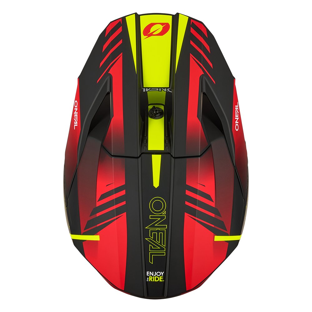 ONEAL 3SRS Motocross Helm Haze schwarz/rot/neon gelb