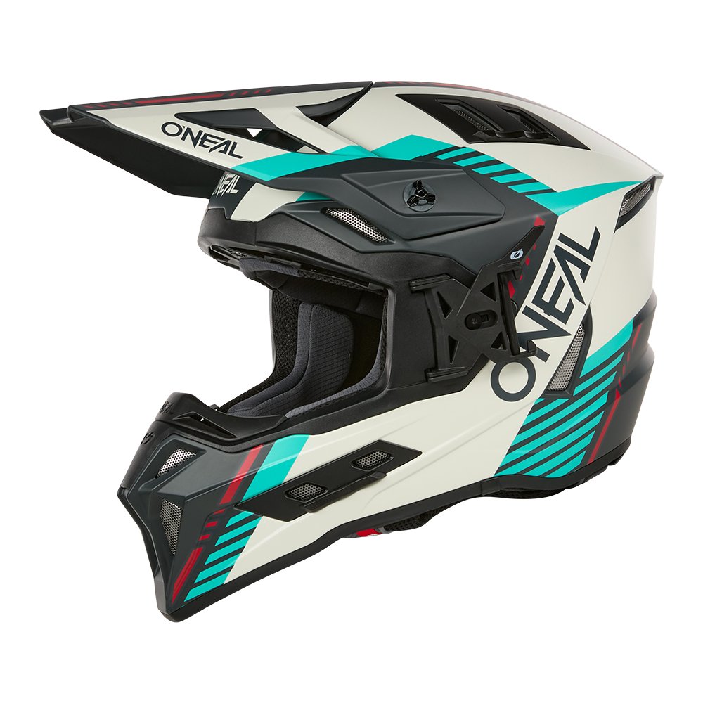 ONEAL EX-SRS Motocross Helm Quin grau teal ONEAL EX-SRS Motocross Helm Quin grau teal