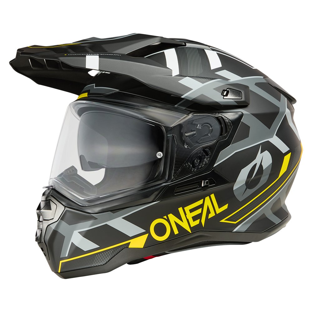 ONEAL D-SRS Motocross Helm Square schwarz neon gelb grau ONEAL D-SRS Motocross Helm Square schwarz neon gelb grau