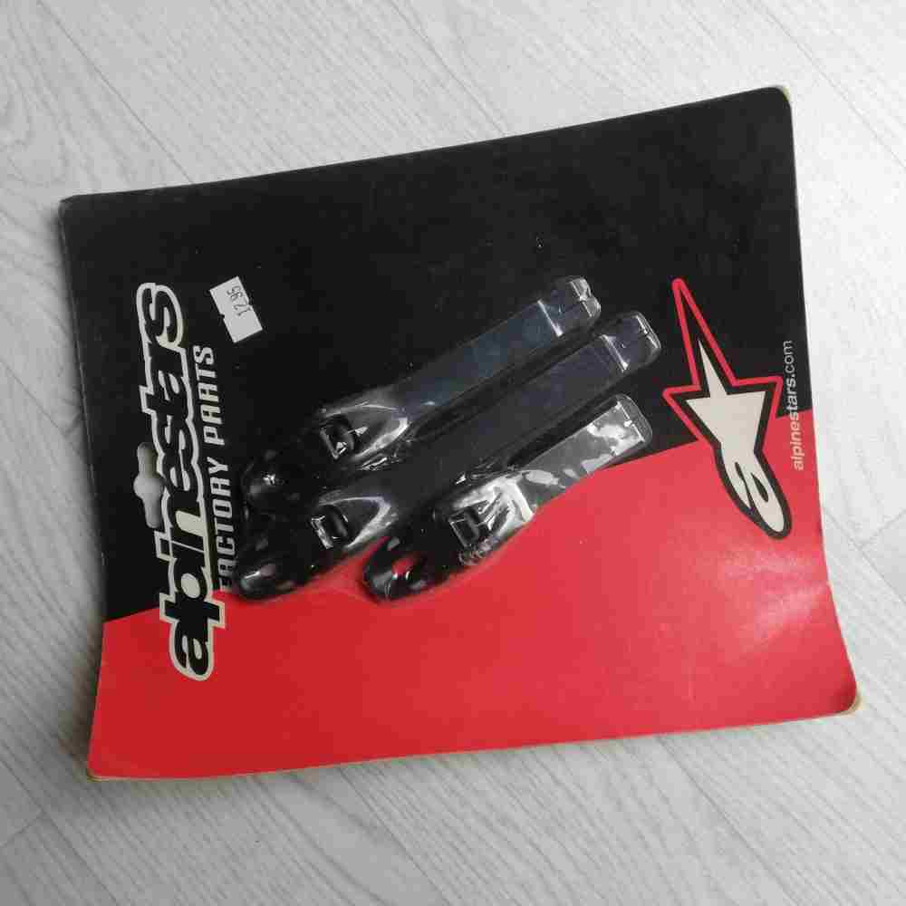ALPINESTARS Strap Ratschenband + Buckle Schnalle Tech 6S/Tech 4S Retro 3er Pack schwarz