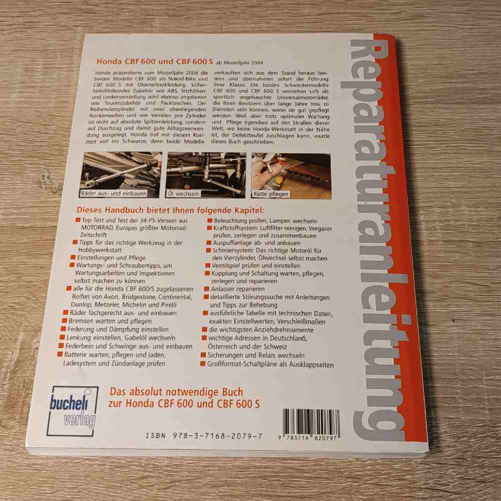 HONDA CBF600/CBF600s 2004-13 978-3-7168-2079-7 Motorrad-Handbuch gebraucht