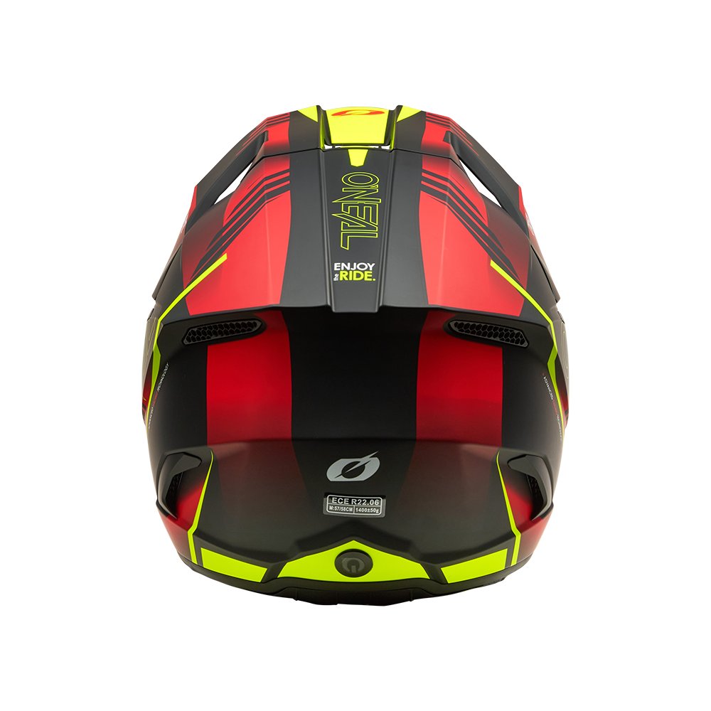 ONEAL 3SRS Motocross Helm Haze schwarz/rot/neon gelb