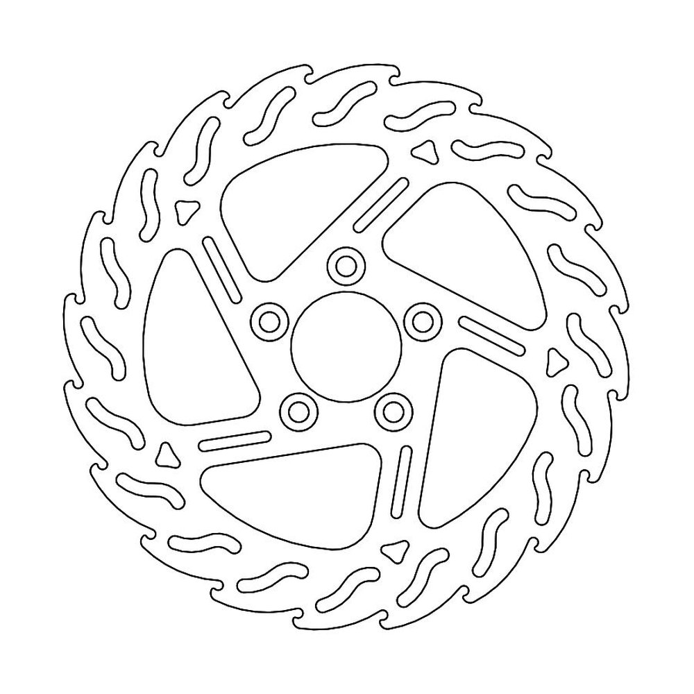 MOTO-MASTER Bremsscheibe FIX Flame vorne L