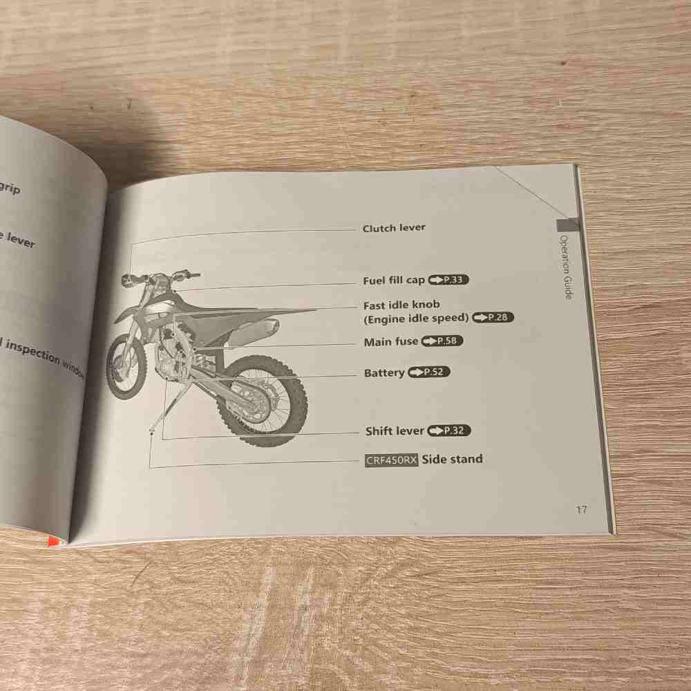 HONDA CRF450R/RX 2021 42MKE600 00X42-MKE-6000 Motorrad-Handbuch gebraucht