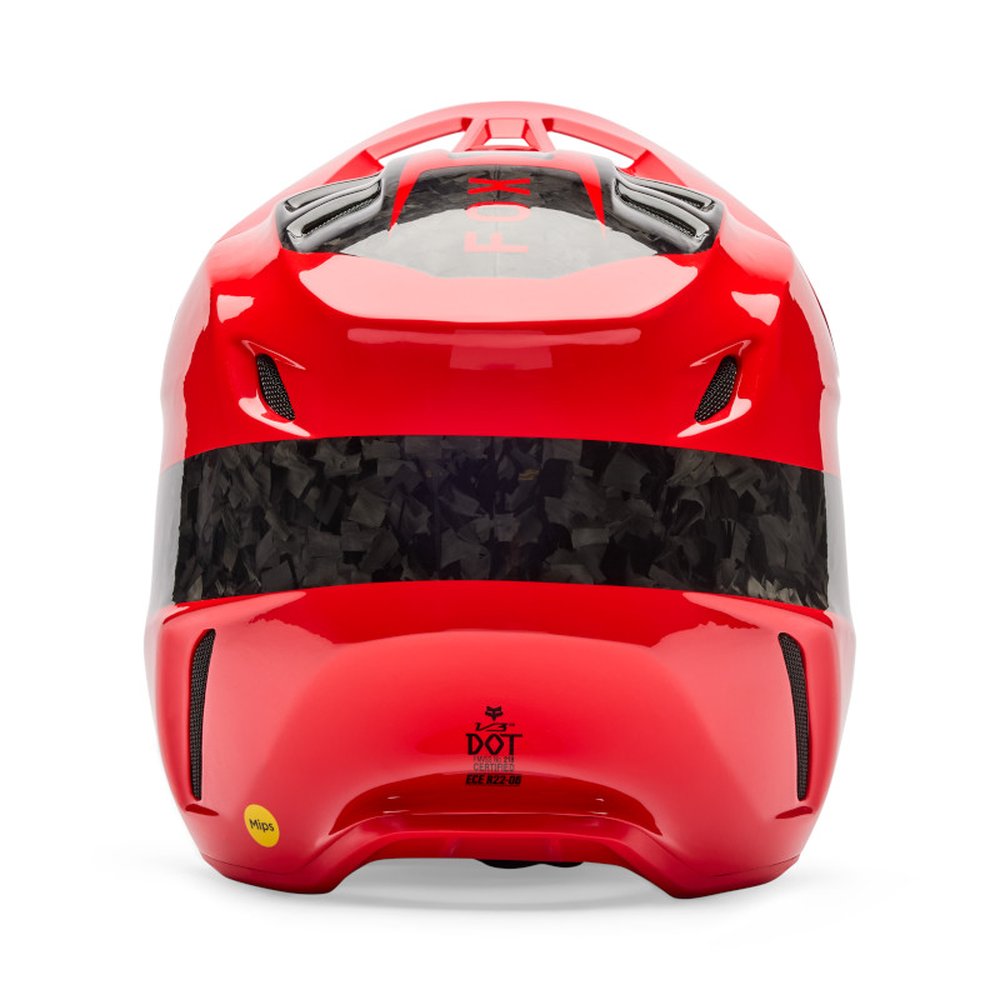 FOX V3 RS FRACTURE Motocross Helm Neon Rot