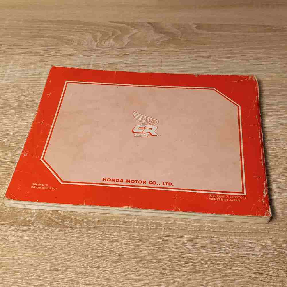 HONDA CR125R 1988 36KS6810 00X36-KS6-8101 Motorrad-Handbuch gebraucht