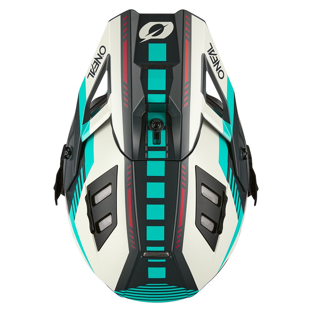 ONEAL EX-SRS Motocross Helm Quin grau teal ONEAL EX-SRS Motocross Helm Quin grau teal