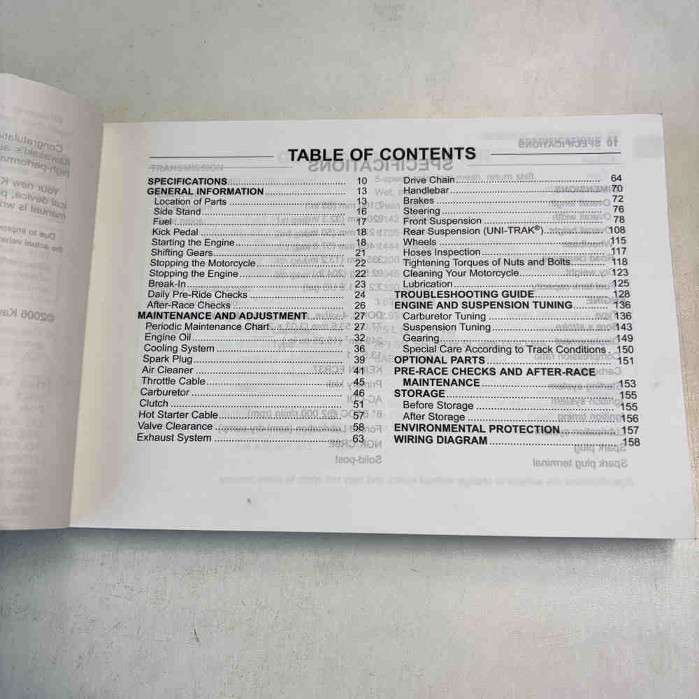 KAWASAKI KX 250 F 2007 99976-1311 Motorrad-Handbuch gebraucht