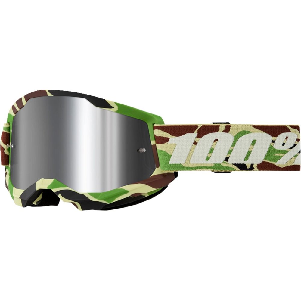 100% Strata 2 Brille War Camo silber verspiegelt