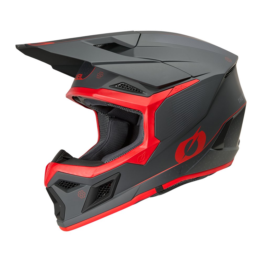 ONEAL 3SRS Motocross Helm E-Stroke grau/rot ONEAL 3SRS Motocross Helm E-Stroke grau/rot