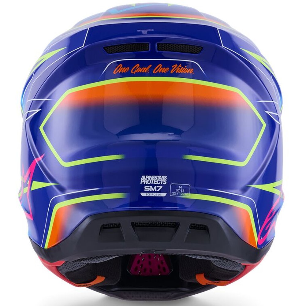 ALPINESTARS Supertech M7 Cast Motocross Helm blau/gelb/pink ALPINESTARS Supertech M7 Cast Motocross Helm blau/gelb/pink