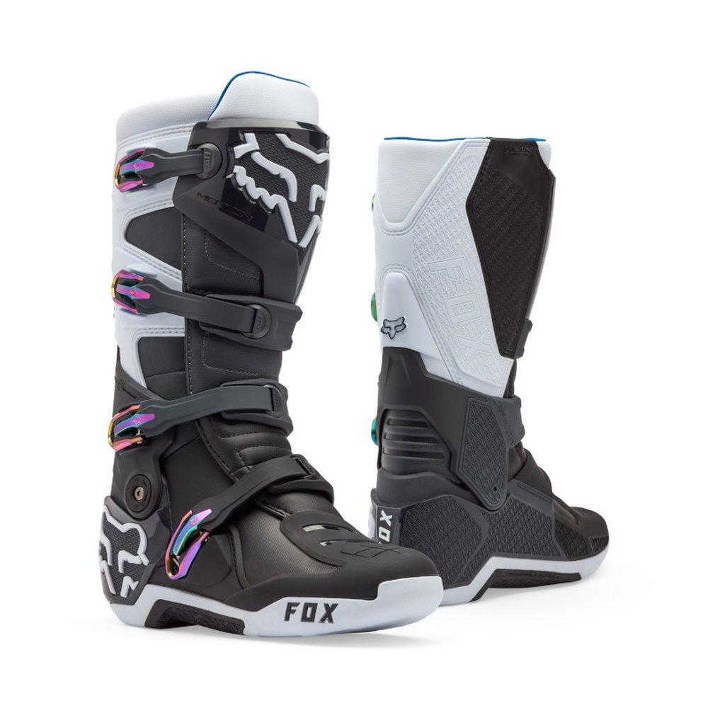 FOX MOTION BOOT Motocross Stiefel Schwarz/Grau/Weiss