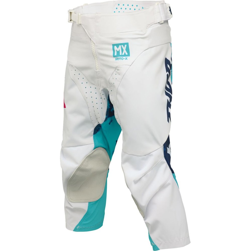 THOR Launchmode Bleach Youth Kinder Motocross Hose weiss/Aqua blau