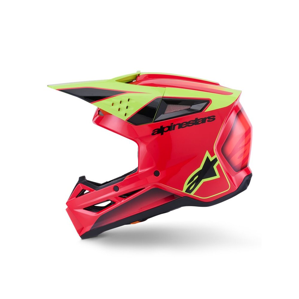ALPINESTARS Supertech M3 Fray Motocross Helm rot/gelb/schwarz ALPINESTARS Supertech M3 Fray Motocross Helm rot/gelb/schwarz