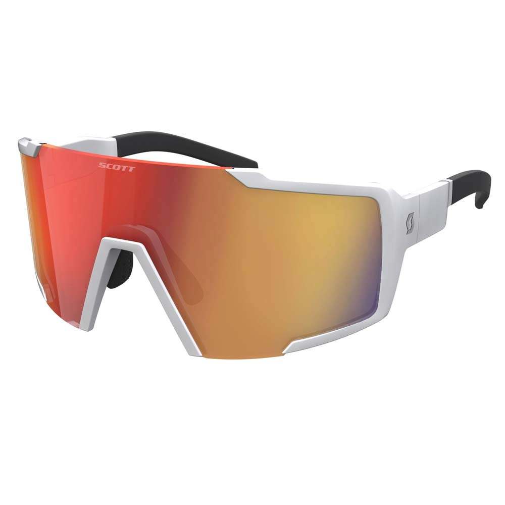 SCOTT Shield Compact Sonnenbrille matt weiss rot verspiegelt SCOTT Shield Compact Sonnenbrille matt weiss rot verspiegelt