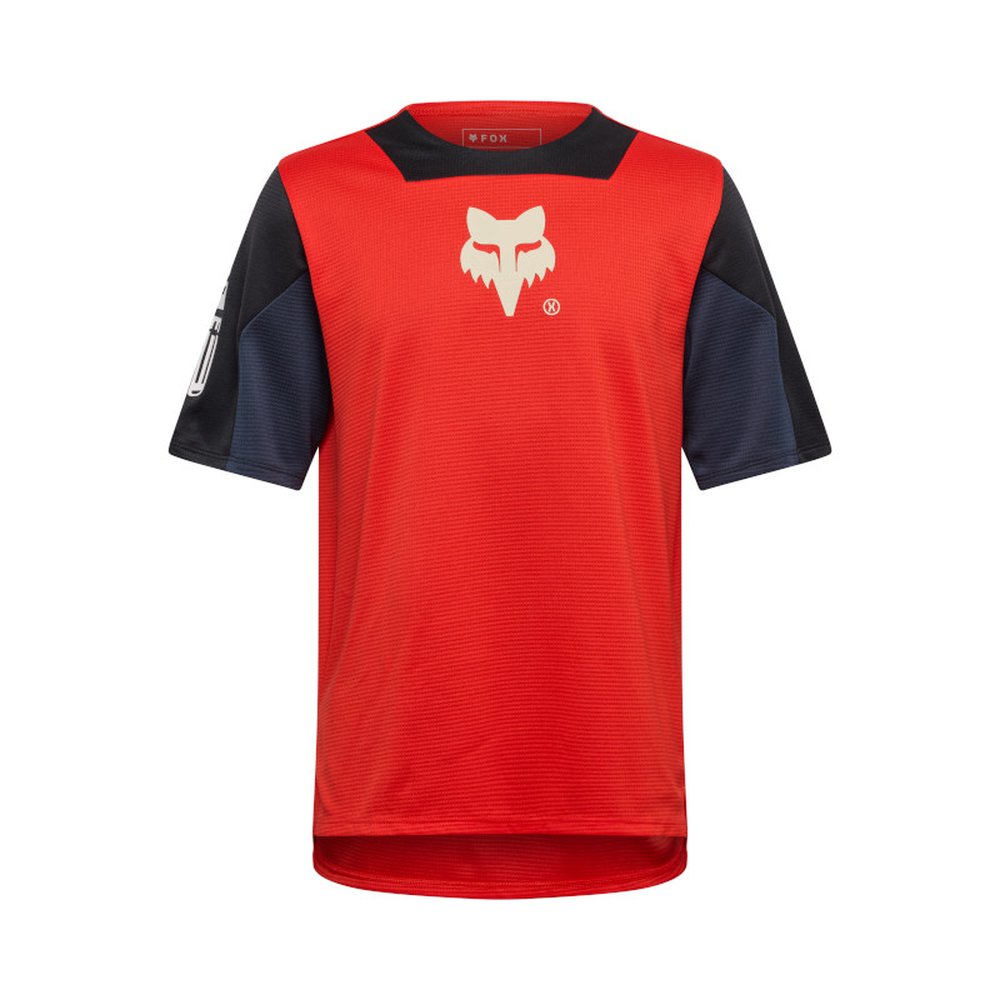 FOX YTH DEFEND SS JERSEY ELEVATED kurzärmlig Neon Rot