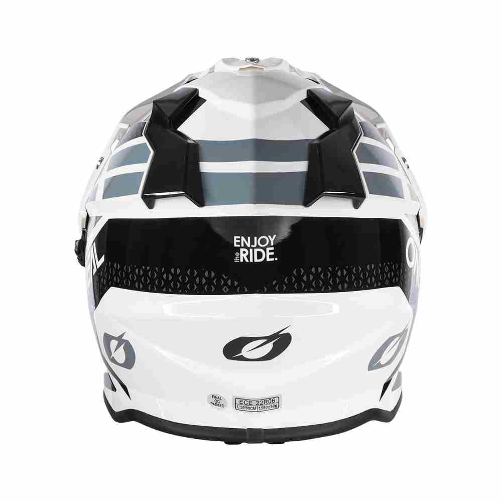 ONEAL Sierra R Enduro Motorrad Helm weiss schwarz grau