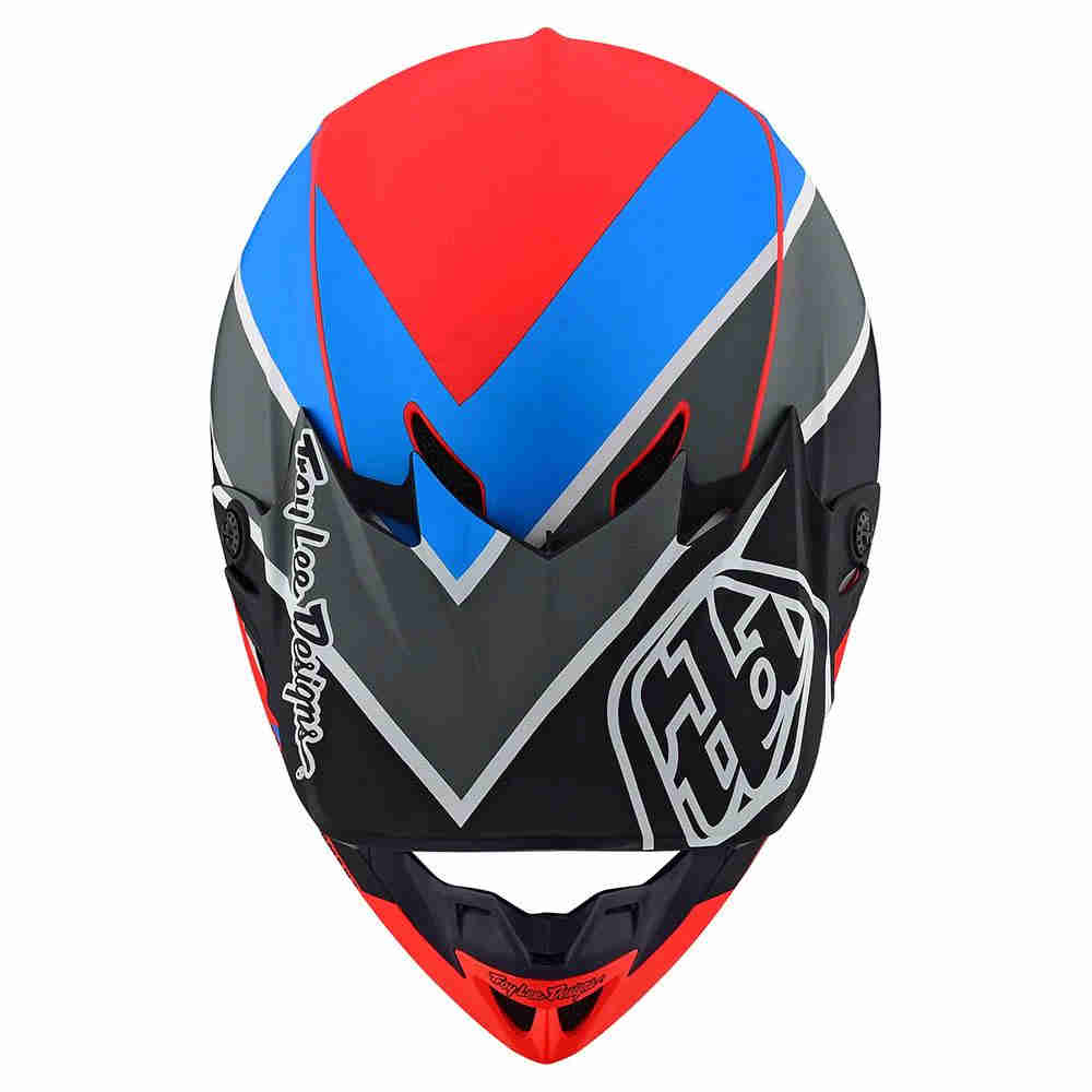 TROY LEE DESIGNS SE4 Beta Motocross Helm orange blau