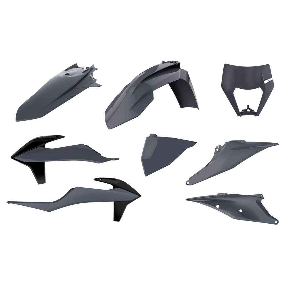 POLISPORT Komplettes Karosserie-Verkleidungs-Kit EXC EXCF 20-23 grau