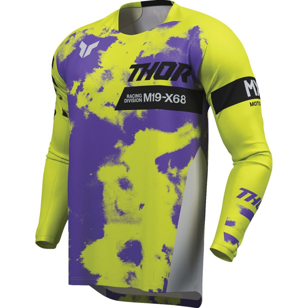 THOR Launchmode Bleach Jersey grau/acid neon gelb