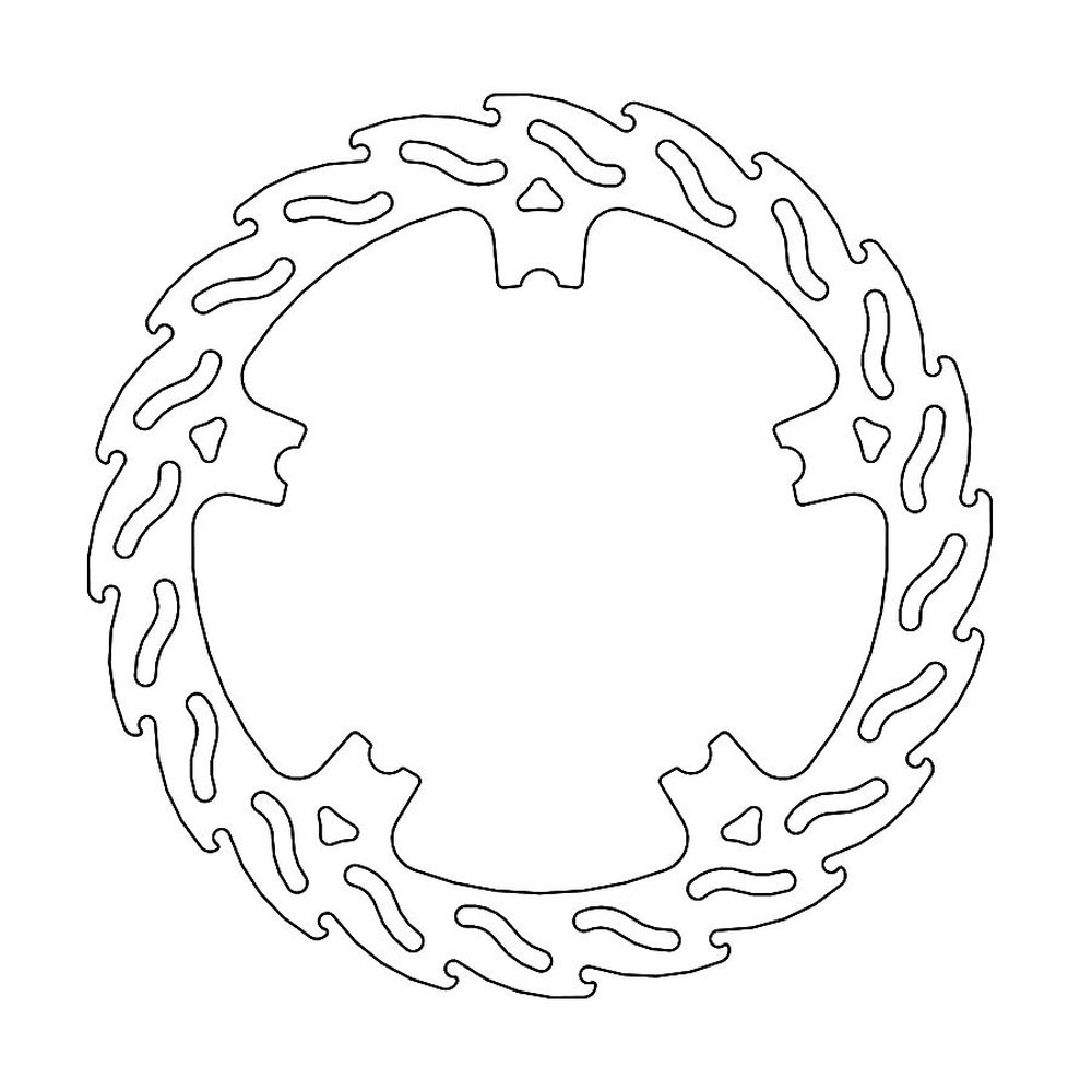 MOTO-MASTER Bremsscheibe FIX Flame vorne R