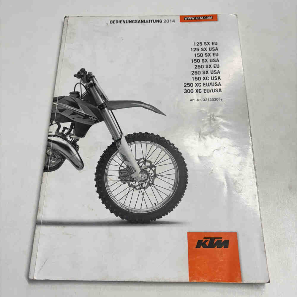 KTM 125/150/250/300 SX/XC 2014 3213030de Motorrad-Handbuch gebraucht