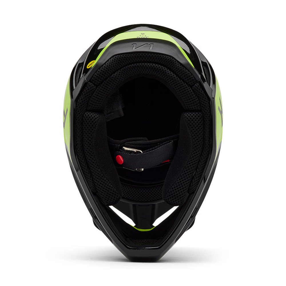 FOX V1 LEAN HELMET Motocross Helm Grau/Gelb