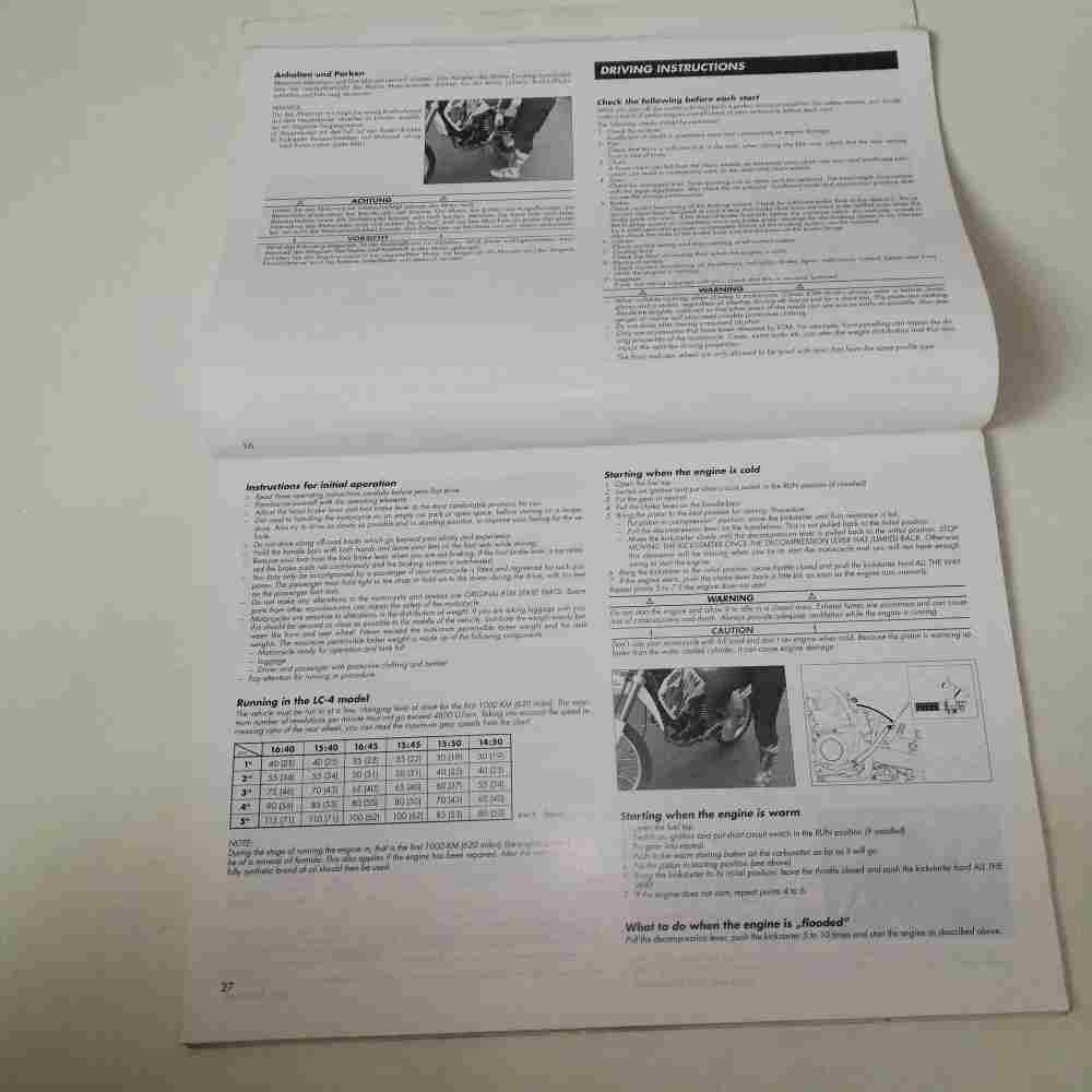 KTM LC4 350/400/620 MX Enduro 1994 Motorrad-Handbuch gebraucht