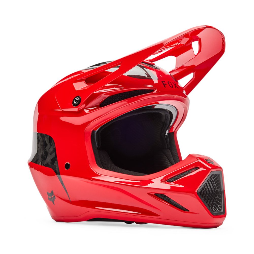 FOX V3 RS FRACTURE Motocross Helm Neon Rot