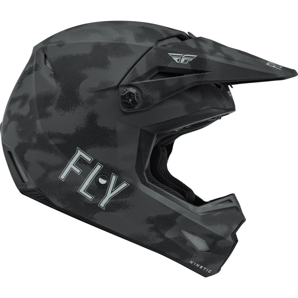 FLY Kinetic S.E. Tactic Kinder Motocross Helm grau camo