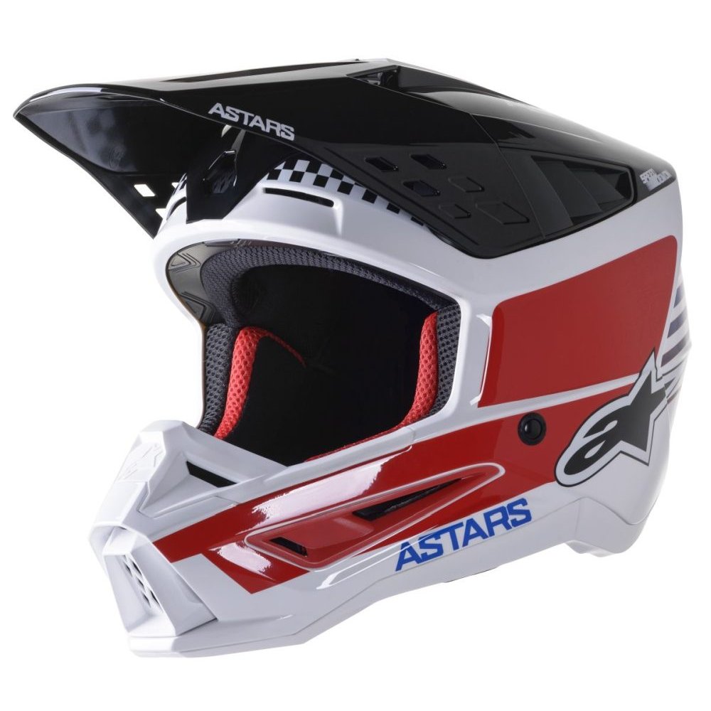 ALPINESTARS SM5 Speed Motocross Helm weiss blau rot