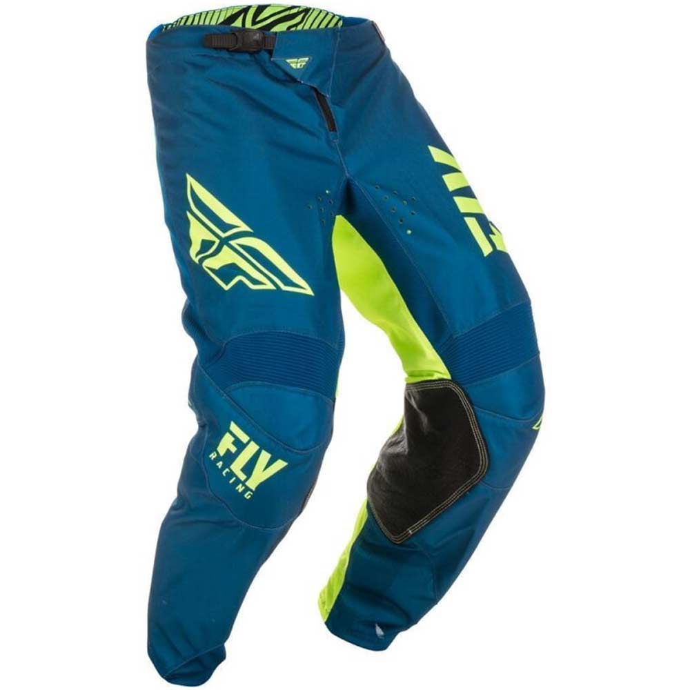 FLY Kinetic Shield Kinder Motocross Hose navy blau neon gelb